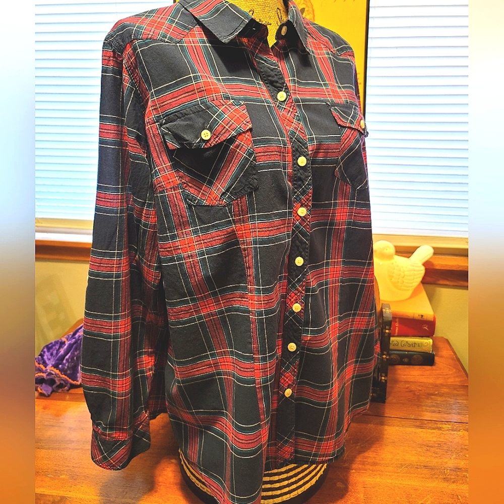 {Torrid} Plaid Button Down, Size 2x - image 3
